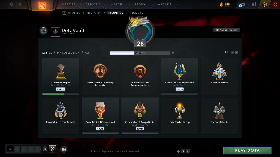 Guardian III | MMR: 1007 - Behavior: 8214 | x39 MMR Double Down Tokens | Anti-mage Persona | Immortals Inside | Quick Que 1-5 Minutes | Perfect for Smurfing | Many Items Inside | Crown Fall Items | Market Unlocked