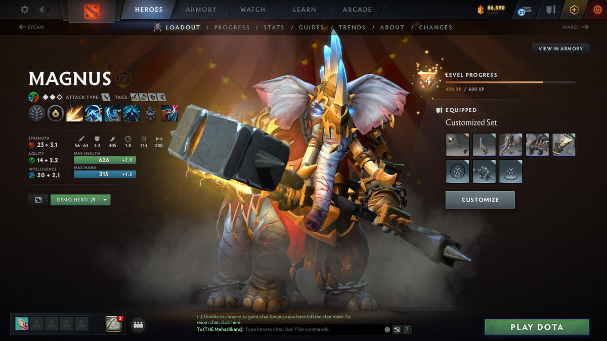 Divine I 4750 MMR | 8324 Behavior | Immortals & Sets Included | 2017 Account | Trophy Level 50 | 1300 Hours