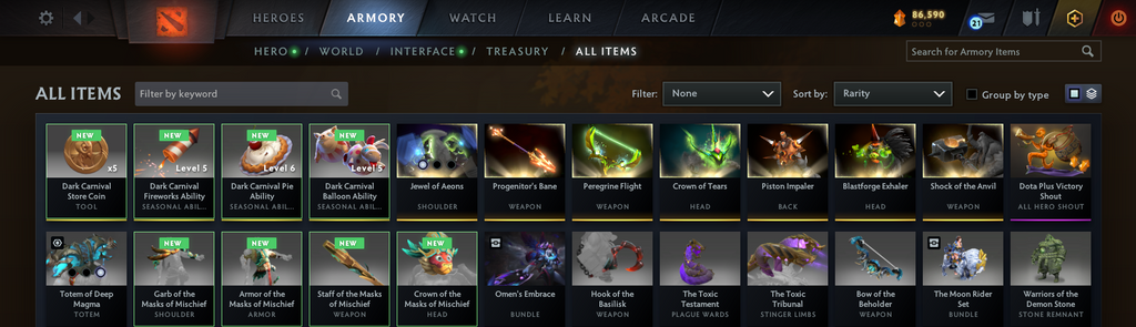 Divine I 4750 MMR | 8324 Behavior | Immortals & Sets Included | 2017 Account | Trophy Level 50 | 1300 Hours