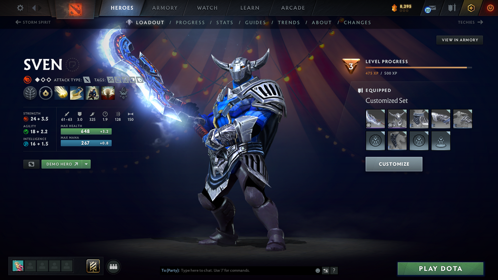 Ancient IV Account | 4286 MMR | 9194 Behavior | Monkey King & Techies Arcana | Anti-Mage Persona | Sven Shattered Sword | Many Immortals | Mainpool | 8,295 Shards