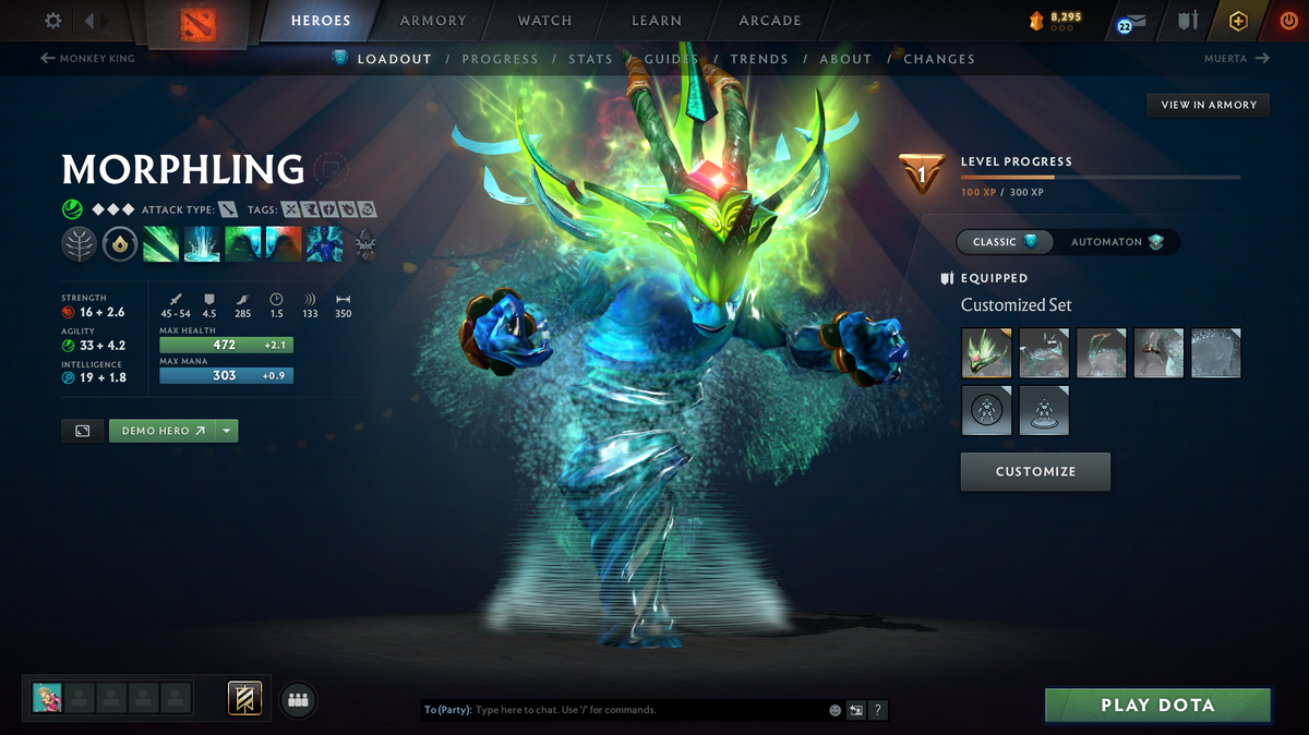Ancient IV Account | 4286 MMR | 9194 Behavior | Monkey King & Techies Arcana | Anti-Mage Persona | Sven Shattered Sword | Many Immortals | Mainpool | 8,295 Shards