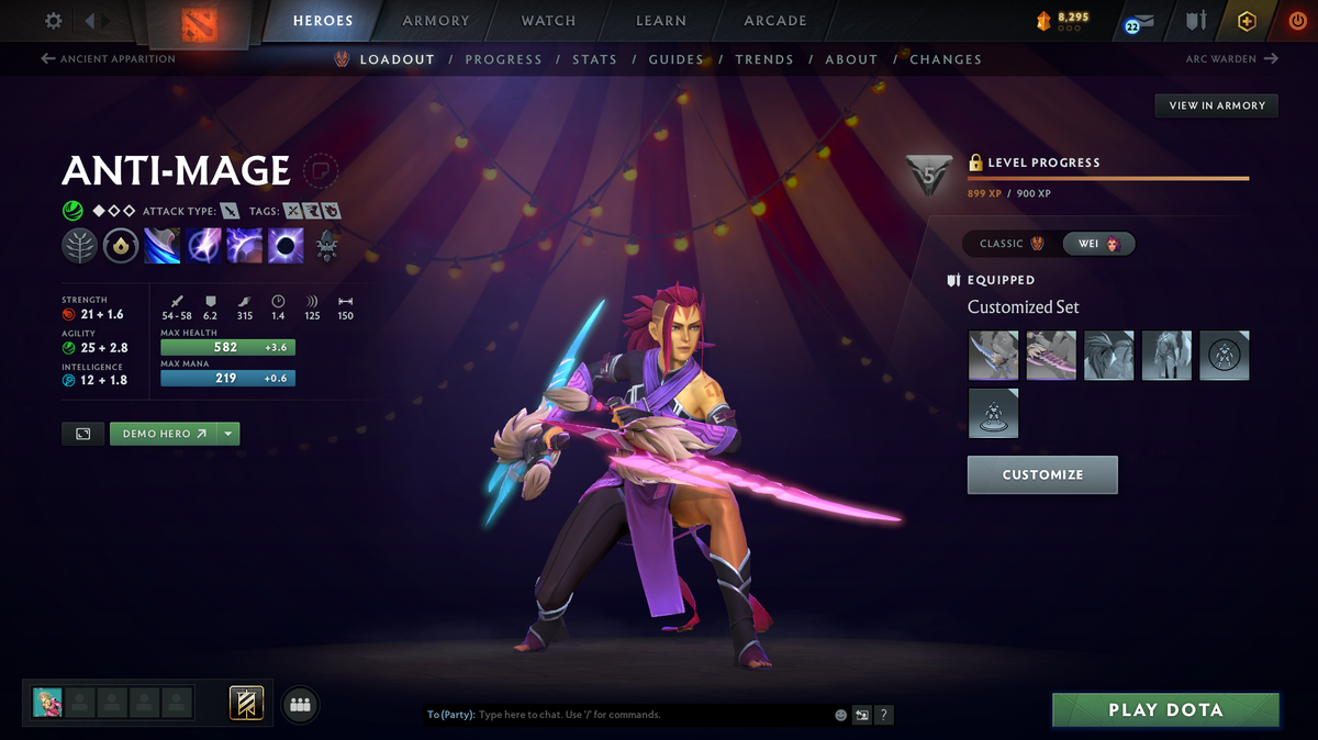 Ancient IV Account | 4286 MMR | 9194 Behavior | Monkey King & Techies Arcana | Anti-Mage Persona | Sven Shattered Sword | Many Immortals | Mainpool | 8,295 Shards