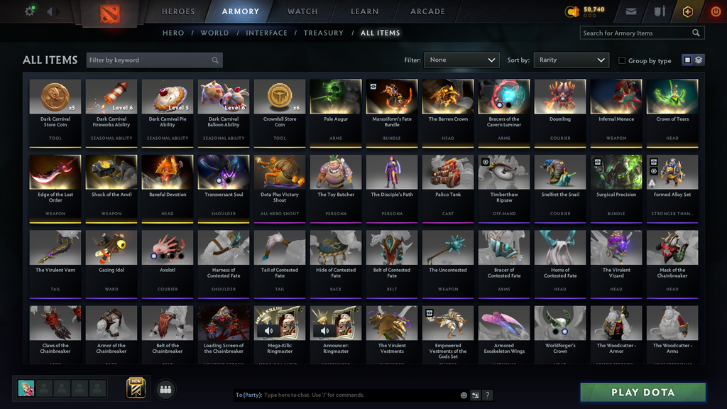 Dota 2 Ancient 3 Account for Sale – 4074 MMR | 11,036 Behavior | Pudge + Anti-Mage Persona | Trophy Level 47 | Many Immortals | Mainpool