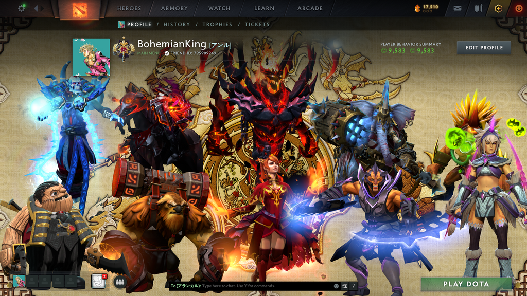Dota 2 Legend 1 Account for Sale – 2977 MMR | 9,583 Behavior | Shadow Fiend Arcana | Pudge + Anti-Mage Persona | Ringmaster Announcer | Old Account