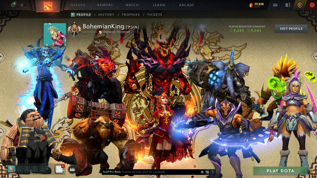 Dota 2 Legend 1 Account for Sale – 2977 MMR | 9,583 Behavior | Shadow Fiend Arcana | Pudge + Anti-Mage Persona | Ringmaster Announcer | Old Account