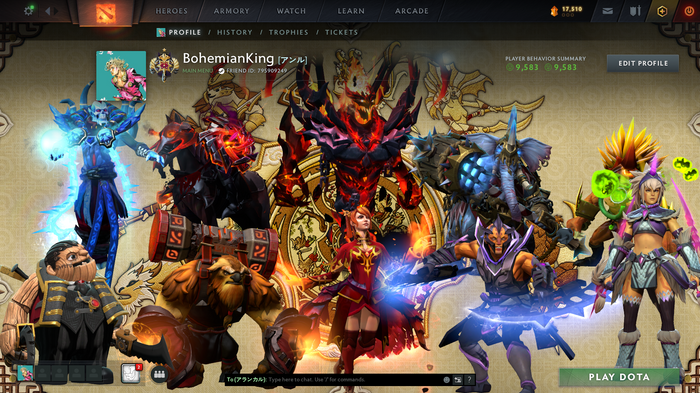 Dota 2 Legend 1 Account for Sale – 2977 MMR | 9,583 Behavior | Shadow Fiend Arcana | Pudge + Anti-Mage Persona | Ringmaster Announcer | Old Account