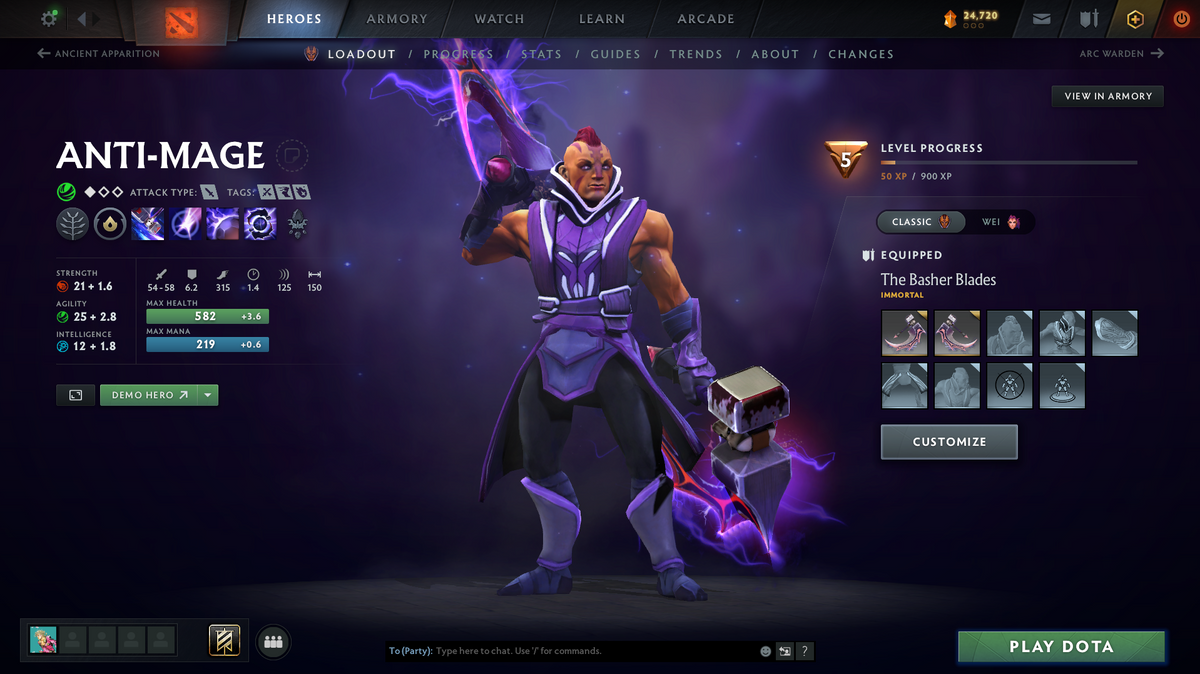 Dota 2 Archon 1 Smurf Account for Sale – 2407 MMR | 9,107 Behavior | Ogre Magi Arcana | Many Immortals | Good Sets | Dota Plus Included