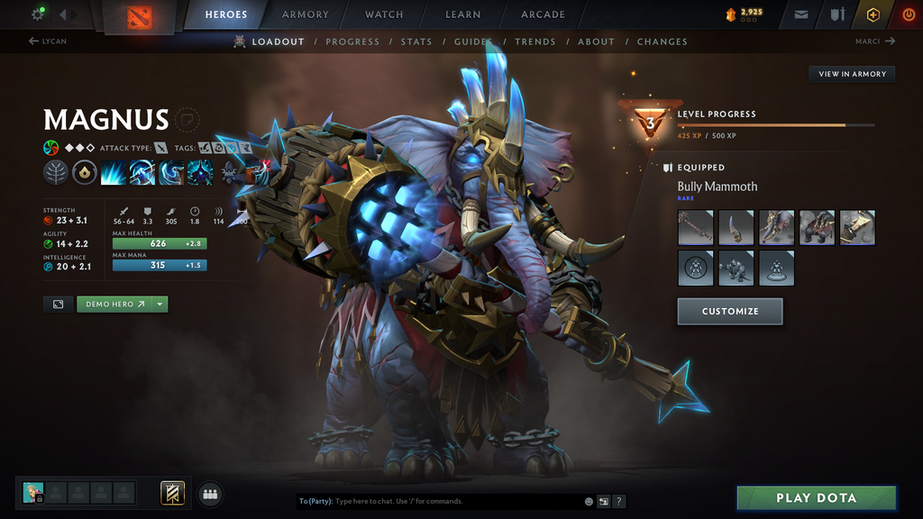 Dota 2 Ancient 1 Account for Sale – 3863 MMR | Ogre Magi Arcana | Pudge Persona | Sven Shattered Sword | Many Immortals | Mainpool