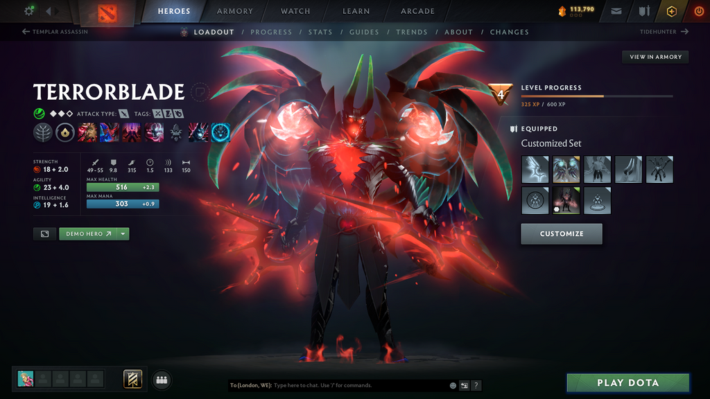 Dota 2 Divine 4 Account for Sale – 5253 MMR | 11,631 Behavior | Terrorblade, Pudge + Shadow Fiend Arcana | Mirana & Pudge Persona | Many Immortals | 10th Anniversary | Trophy Level 105 | Mainpool