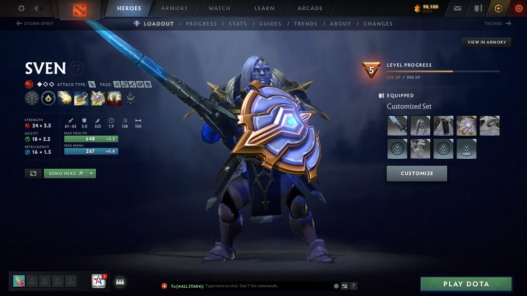 Dota 2 Ancient V Account | 4575 MMR | 10993 Behavior | Terrorblade Arcana | Anti-Mage Persona | Many Immortals | 98,100 Shards | Trophy Level 47 | Mainpool