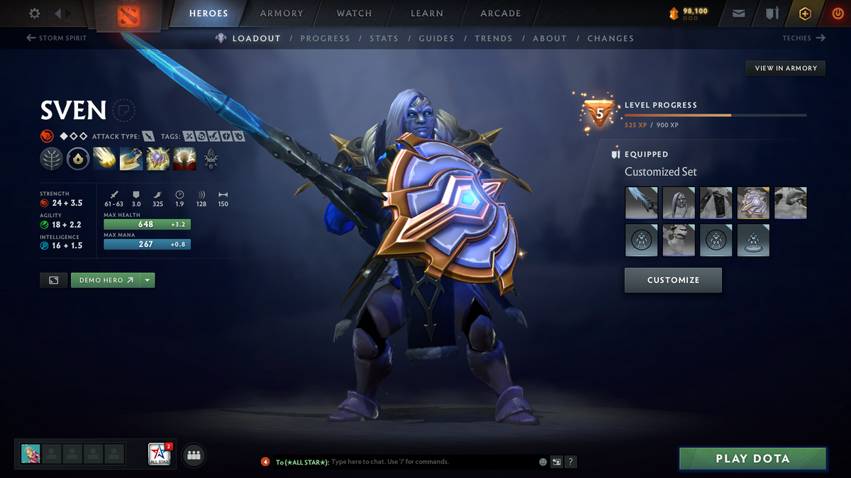 Dota 2 Ancient V Account | 4575 MMR | 10993 Behavior | Terrorblade Arcana | Anti-Mage Persona | Many Immortals | 98,100 Shards | Trophy Level 47 | Mainpool