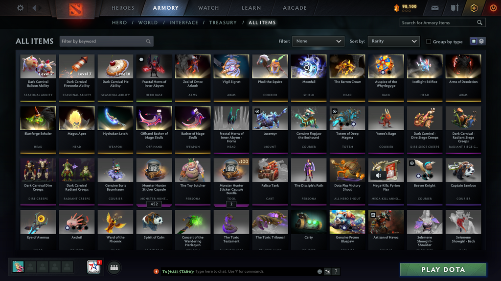 Dota 2 Ancient V Account | 4575 MMR | 10993 Behavior | Terrorblade Arcana | Anti-Mage Persona | Many Immortals | 98,100 Shards | Trophy Level 47 | Mainpool