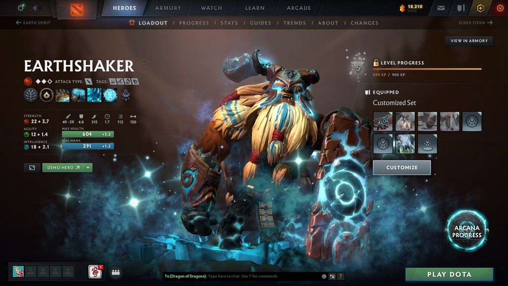 Dota 2 Battlepass TI7 & TI9 Account | Earthshaker, Io & Juggernaut Arcana | Axe, Tiny & Invoker Persona | Kunkka Shoulder | Immortals | Overgrown Empire Terrain | 18,210 Shards | Mainpool