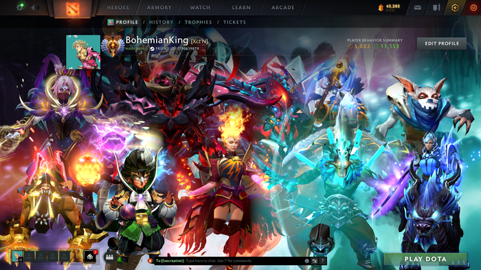Dota 2 Immortal Account for Sale – 5814 MMR | 11,153 Behavior | Juggernaut + Lina Arcana | Invoker & Anti-Mage Persona | Many Immortals | Trophy Level 61 | Mainpool | Old Account