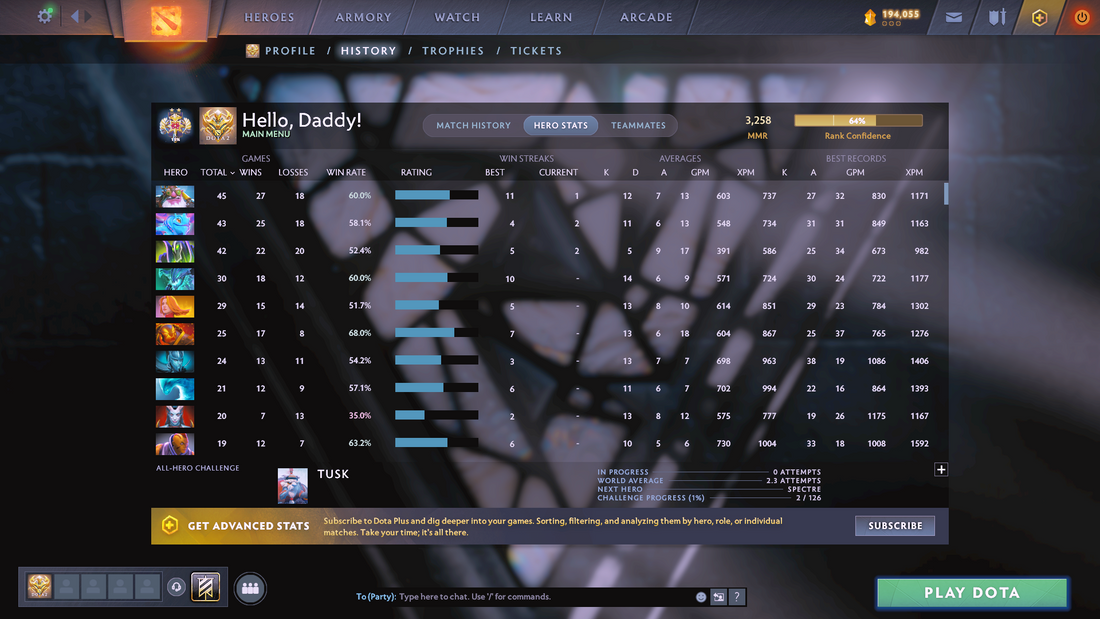 Legend II | MMR: 3258 | Behavior Score: 11265 | Arcanas: Shadow Fiend, Rubick, Lina Arcana | Phantom Assassin Persona | AM Golden Bashers | Many Immortals Inside | Mainpool Account | High Trophy Level | Quick Que Times | Perfect for Main!