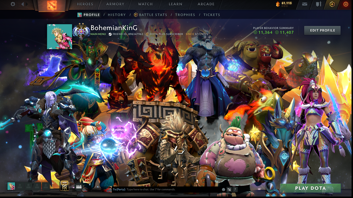Ancient II | MMR: 3998 | Behavior: 11407 | Stacked Account | 4 Arcanas: Zeus, Shadow Fiend, Ogre & Rubick | 5 Personas: AM, PA, Pudge, Invoker & CM | Quartero's Curious Sets (All Styles Unlocked) | Tons of Expensive Immortals, Cache & Items | Mainpool