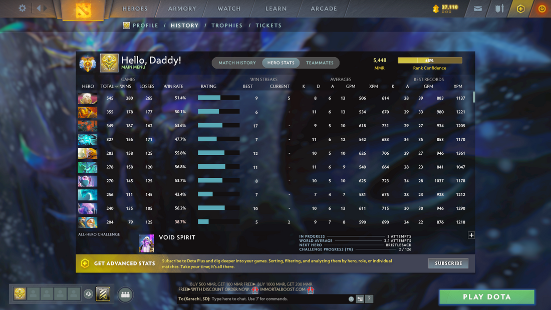 [Immortal - 11.5K Summary - 8.5k Hours] Battlepass: TI10 | Arcanas: Windranger, QOP, Wraith King, Jugg | Personas: Pudge, AM, Mirana | Many Caches and Immortals